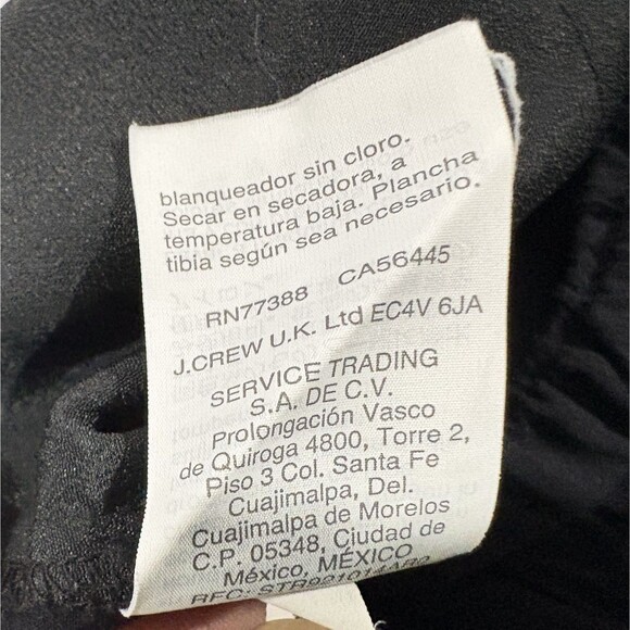 J.Crew Womens Black Viscose Pull On Paper Bag Waist Shorts Pockets Sz S - Picture 8 of 10